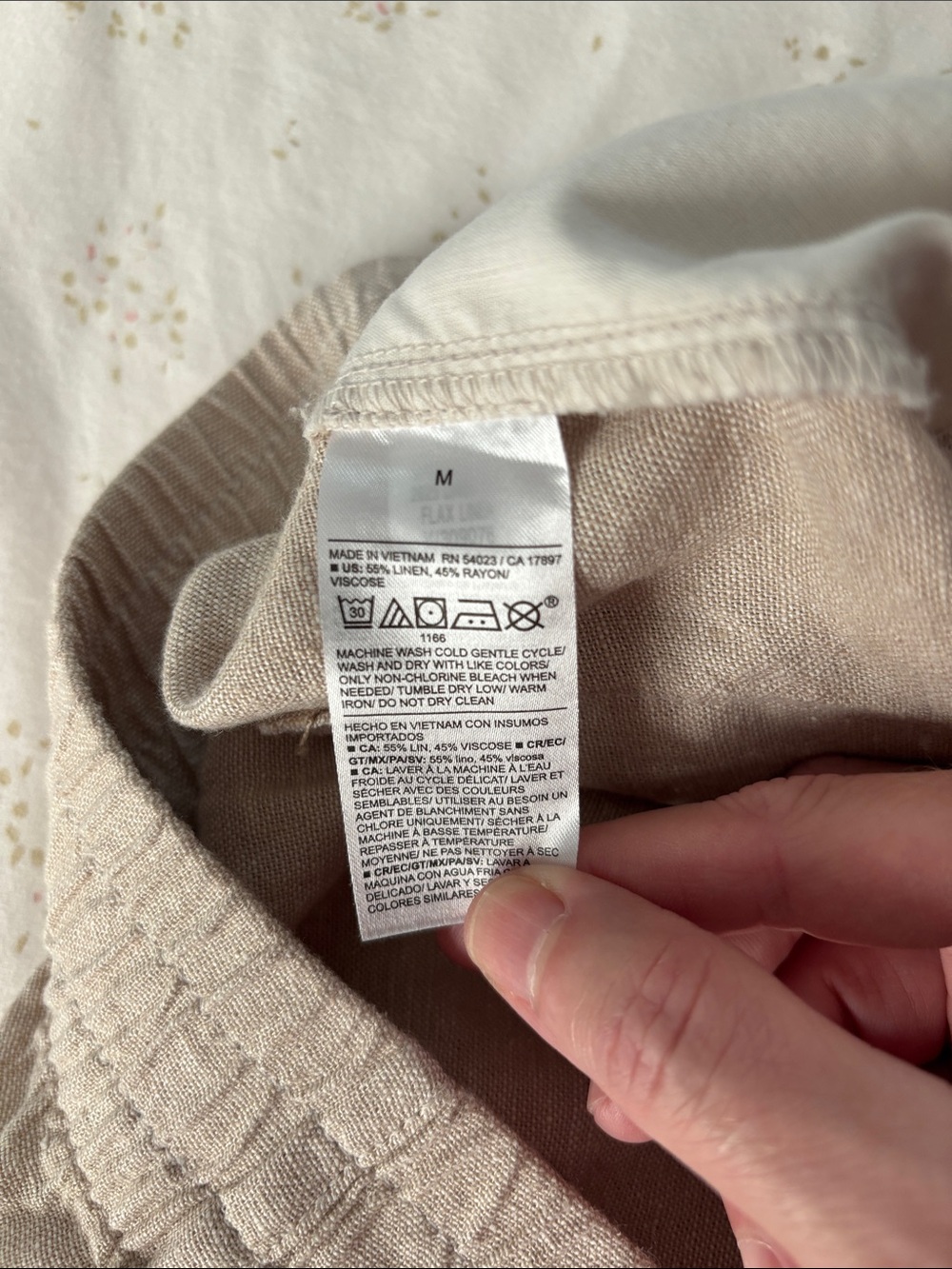 NWT OLD NAVY LINEN BLEND PANTS in Flax Linen Size Medium - Picture 5 of 5